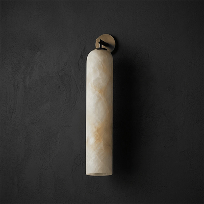 Alabaster Tube Cylinder Wall Sconce