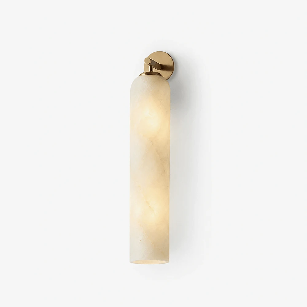 Alabaster Tube Cylinder Wall Sconce