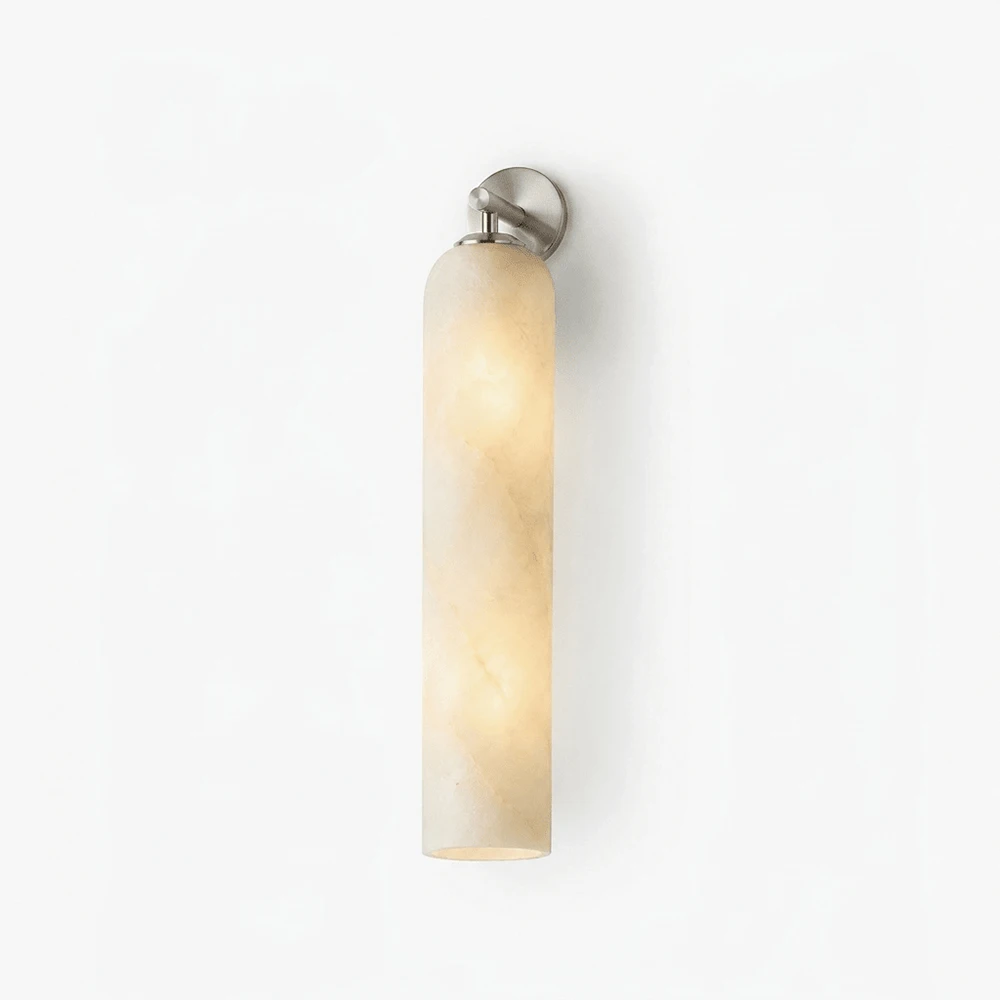 Alabaster Tube Cylinder Wall Sconce