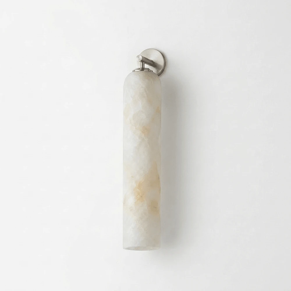 Alabaster Tube Cylinder Wall Sconce