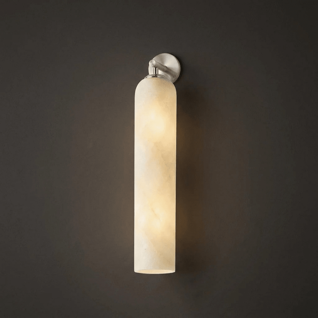 Alabaster Tube Cylinder Wall Sconce