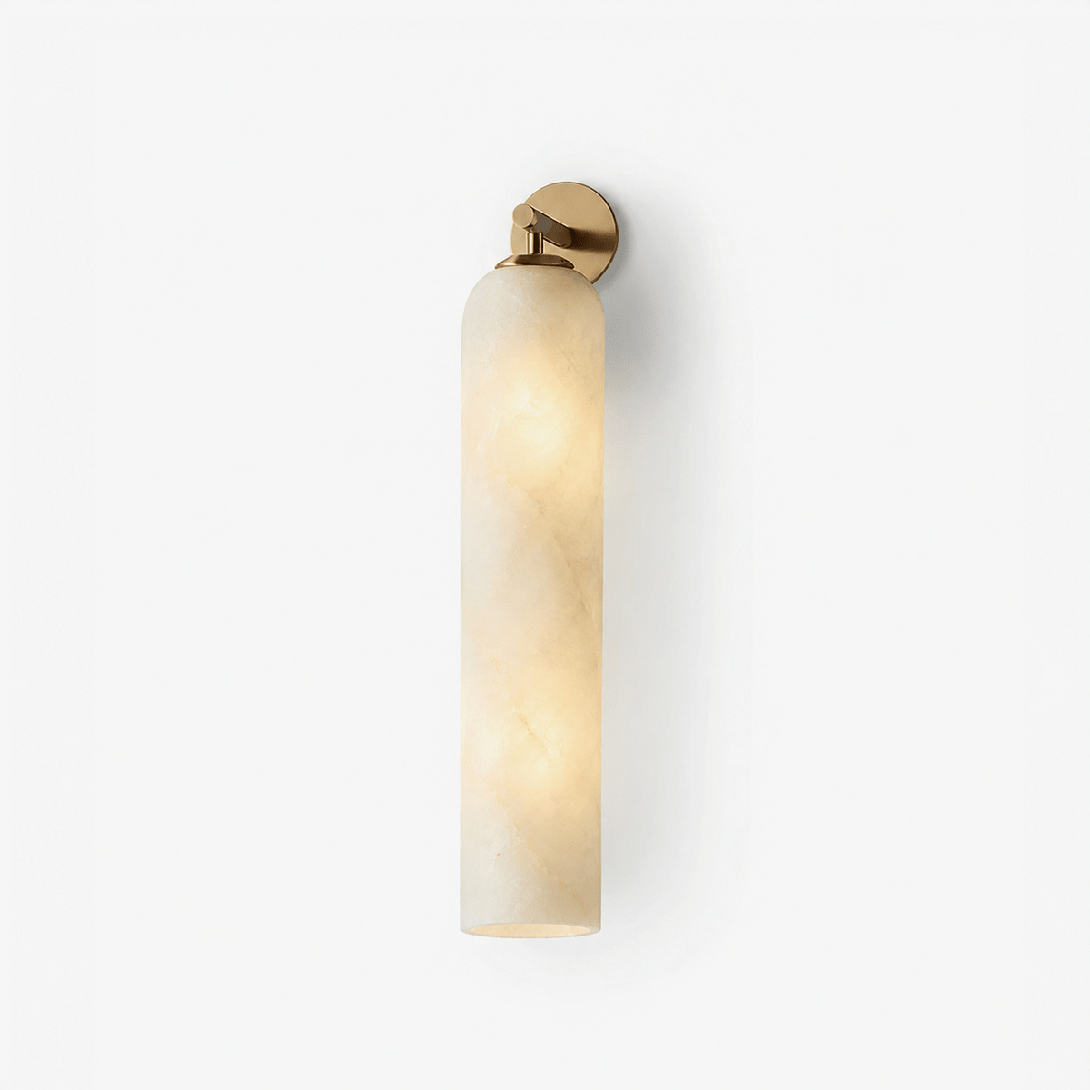 Alabaster Tube Cylinder Wall Sconce