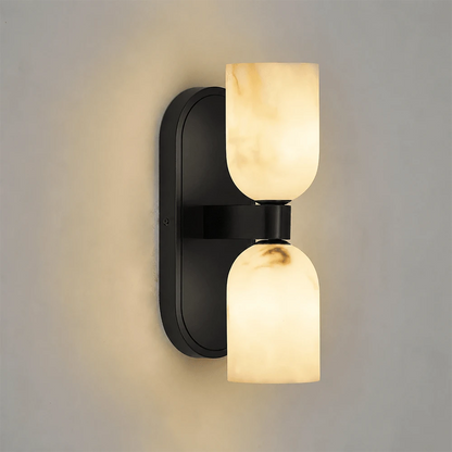 Solenne Alabaster Twin Beam Wall Sconce