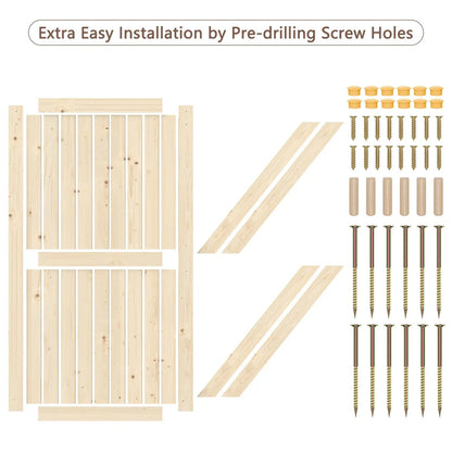 Solid Pine Barn Doors with Track Kit