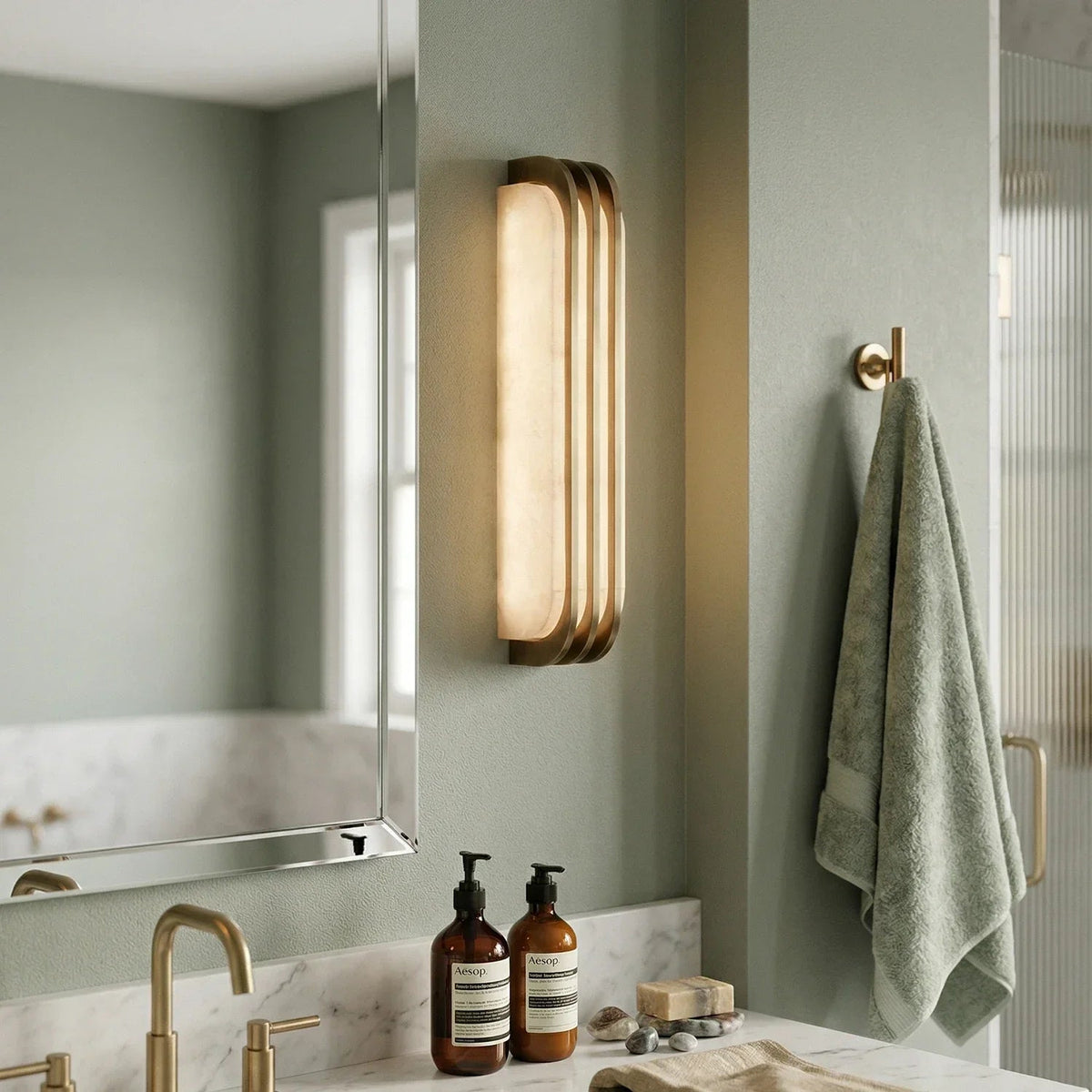 Virex Layered Alabaster Wall Light