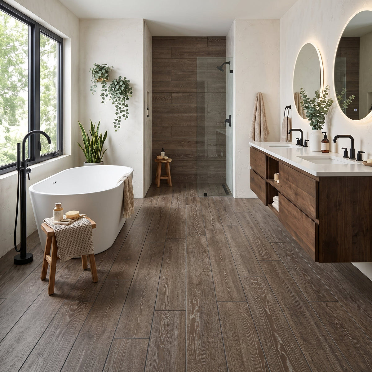 Spirit Sober Chestnut Wood Look Porcelain Tiles 8x40