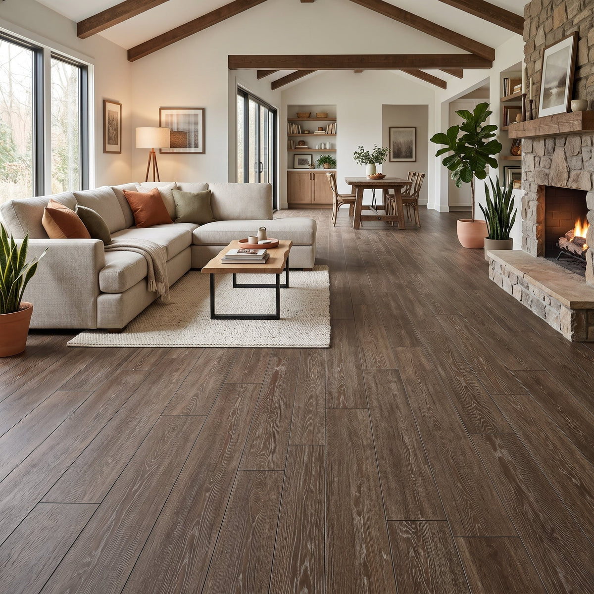 Spirit Sober Chestnut Wood Look Porcelain Tiles 8x40