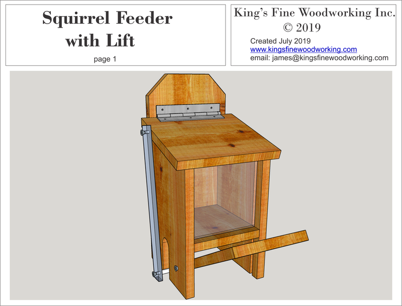 Squirrel Feeder with Lid Lift Mechanism Plans