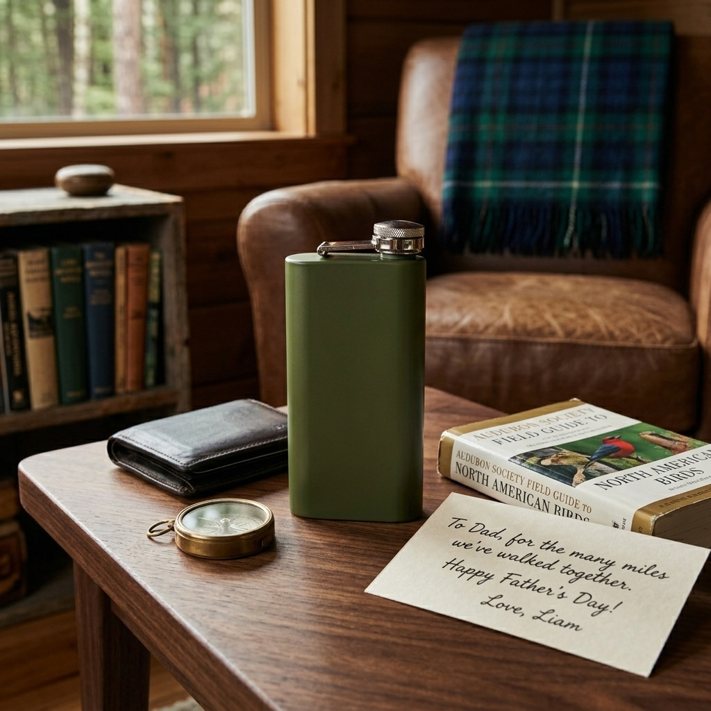 6 oz Stainless Steel Green Pocket Flask