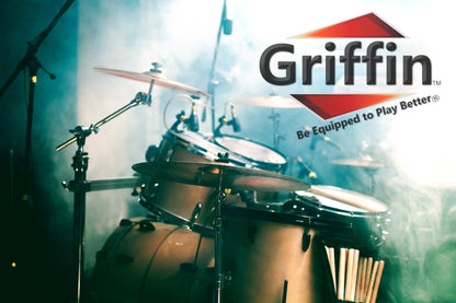 Five Guitar Rack Stand by GRIFFIN - Holder for 5 Guitars & Folds Up For Easy Transport - Neoprene Tubing Accessories For Music Bands, Recording Studio