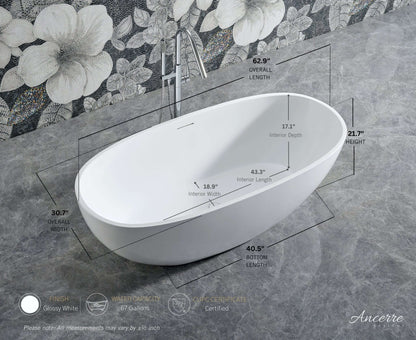 STONEBROOK Freestanding Acrylic Bathtub