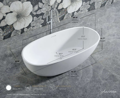 STONEBROOK Freestanding Acrylic Bathtub