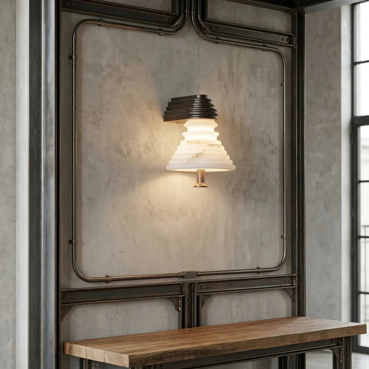 Strata Alabaster Wall Sconce