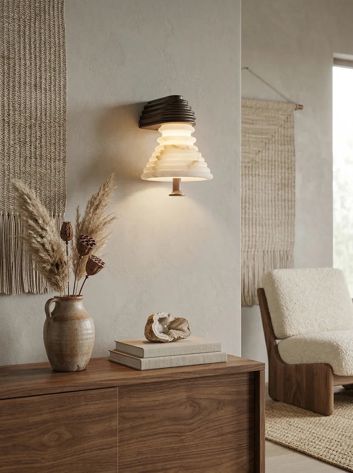 Strata Alabaster Wall Sconce