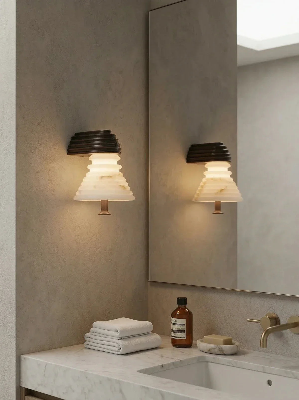 Strata Alabaster Wall Sconce