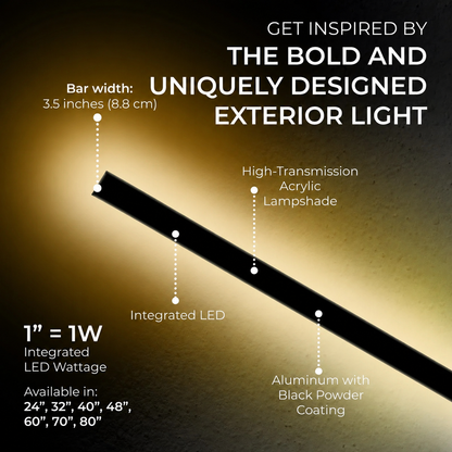 Svelte Outdoor Linear Lamp