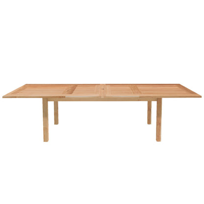 Oslo Natural Teak Outdoor Extendable Dining table- 79-118" (8-10 people)