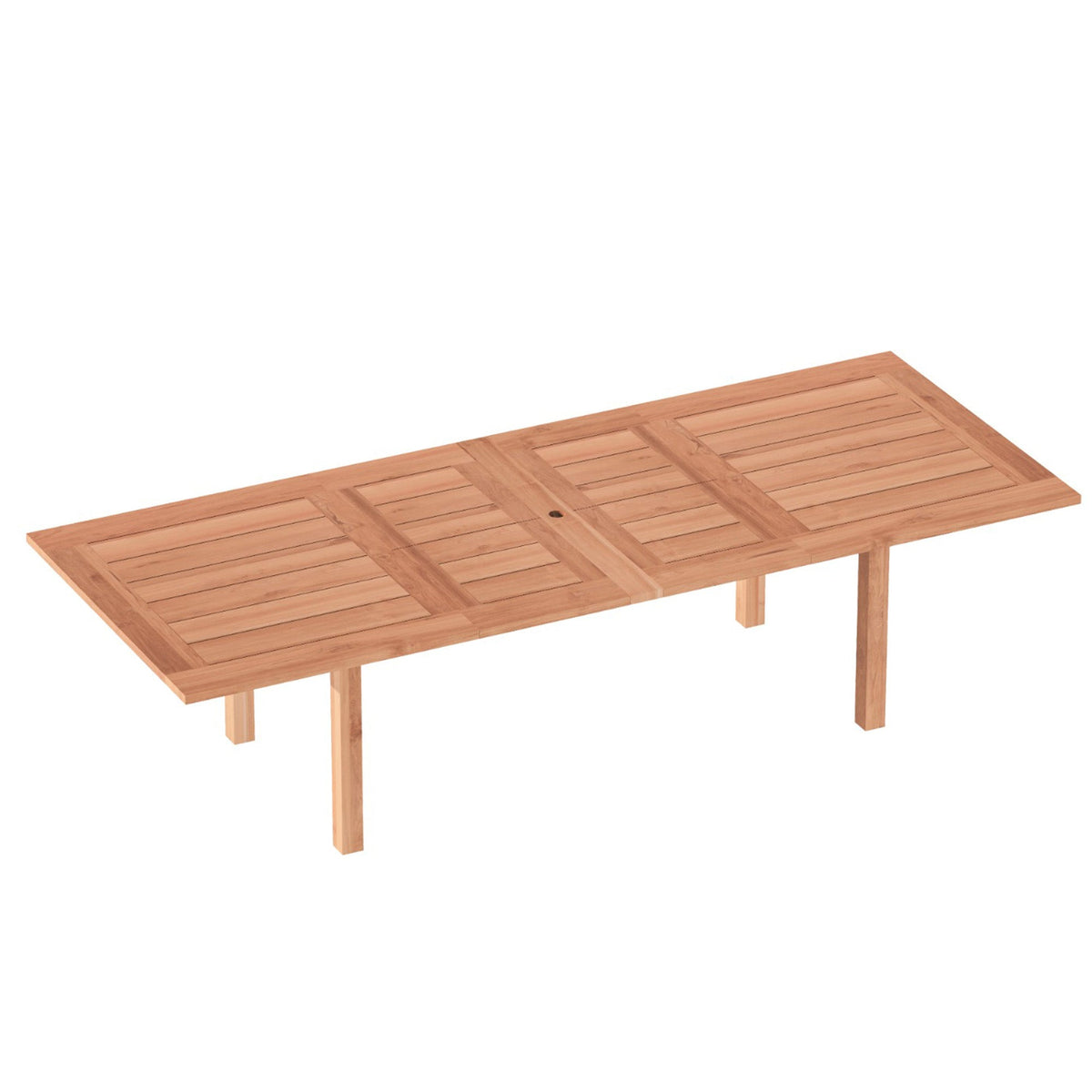 Oslo Natural Teak Outdoor Extendable Dining table- 79-118" (8-10 people)