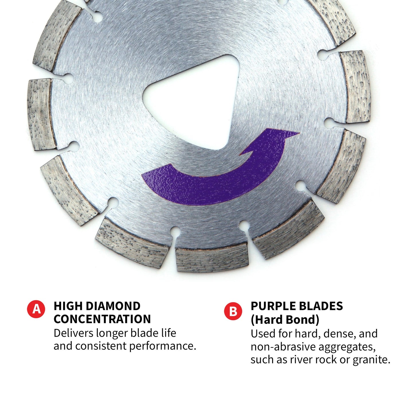 6" XP Purple Series Diamond Premium Hard Concrete Saw Blade