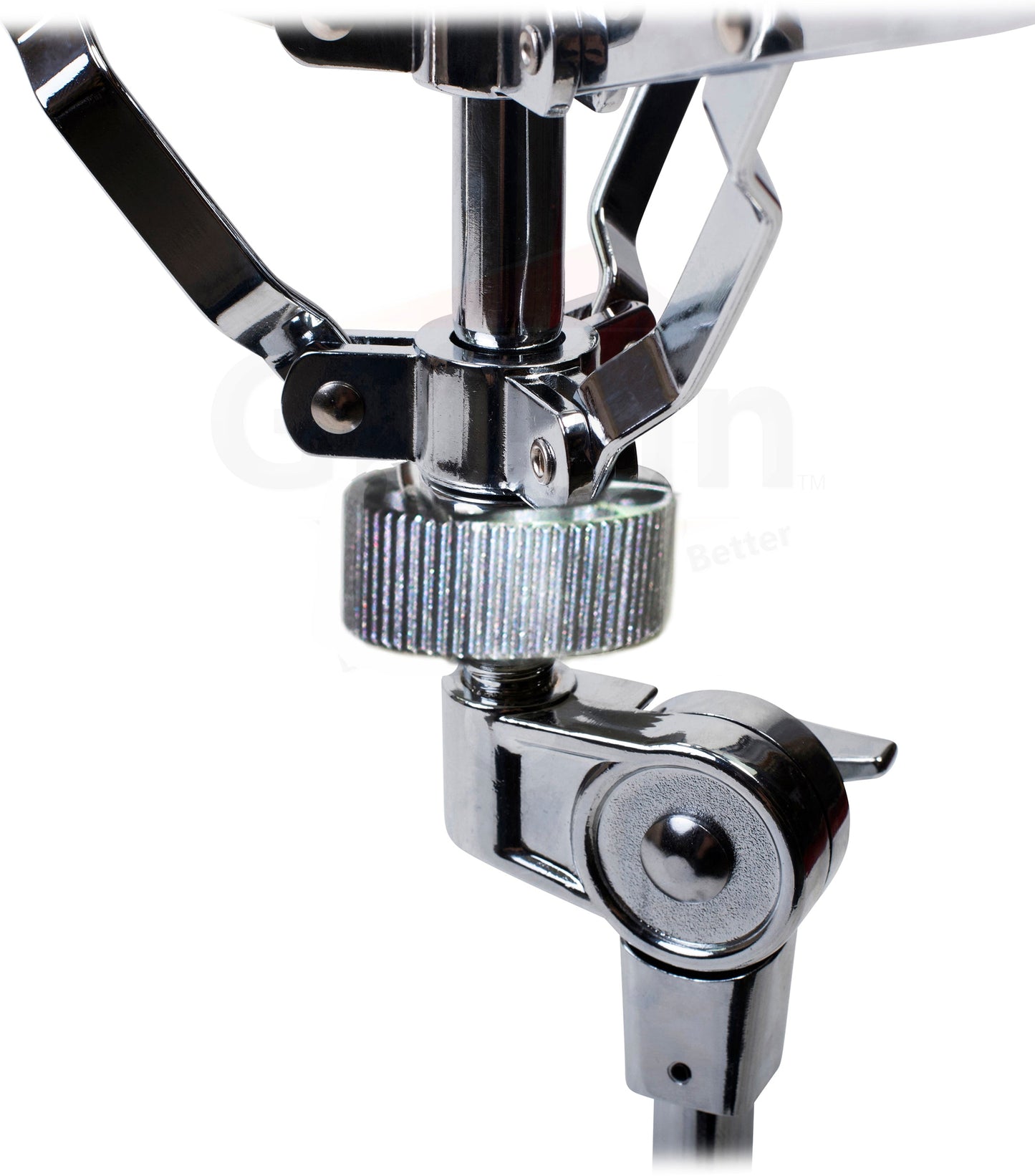 Drum Hardware Set - Hi-Hat Stand & Snare Drum Stand (2-Piece Kit) by GRIFFIN - Hi-Hat Pedal with Pull Chain, Chrome Double-Braced Kit & Mount Basket for Snares, Tom Drums & Practice Pad