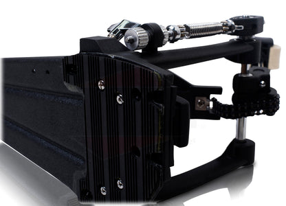 Drum Hardware Kit (3 Piece Set) by GRIFFIN - Kick Drum Pedal, Snare Stand & Straight Cymbal Stand - Deluxe Double-Chain Steel Pedal, Slip-Proof Gear Tilter & Clamp Basket Holder