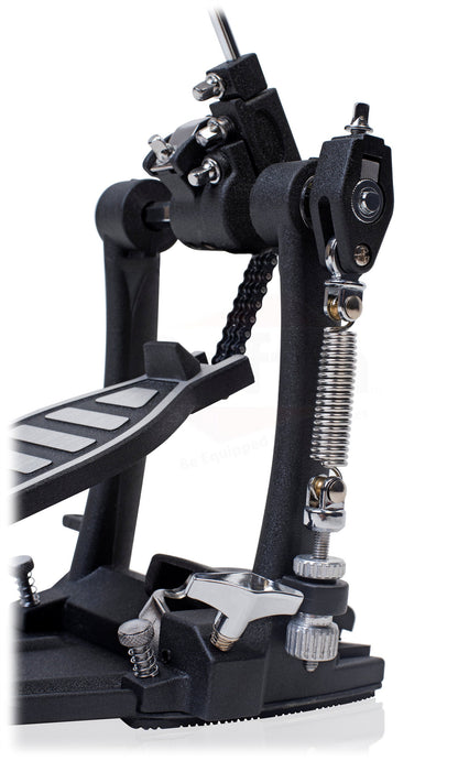 Single Kick Bass Pedal, Drum Throne & Snare Stand (3-Piece Set) by GRIFFIN - Double-Chain Foot Percussion Kit for Intense Play & Comfortable Drum Seat for Adults