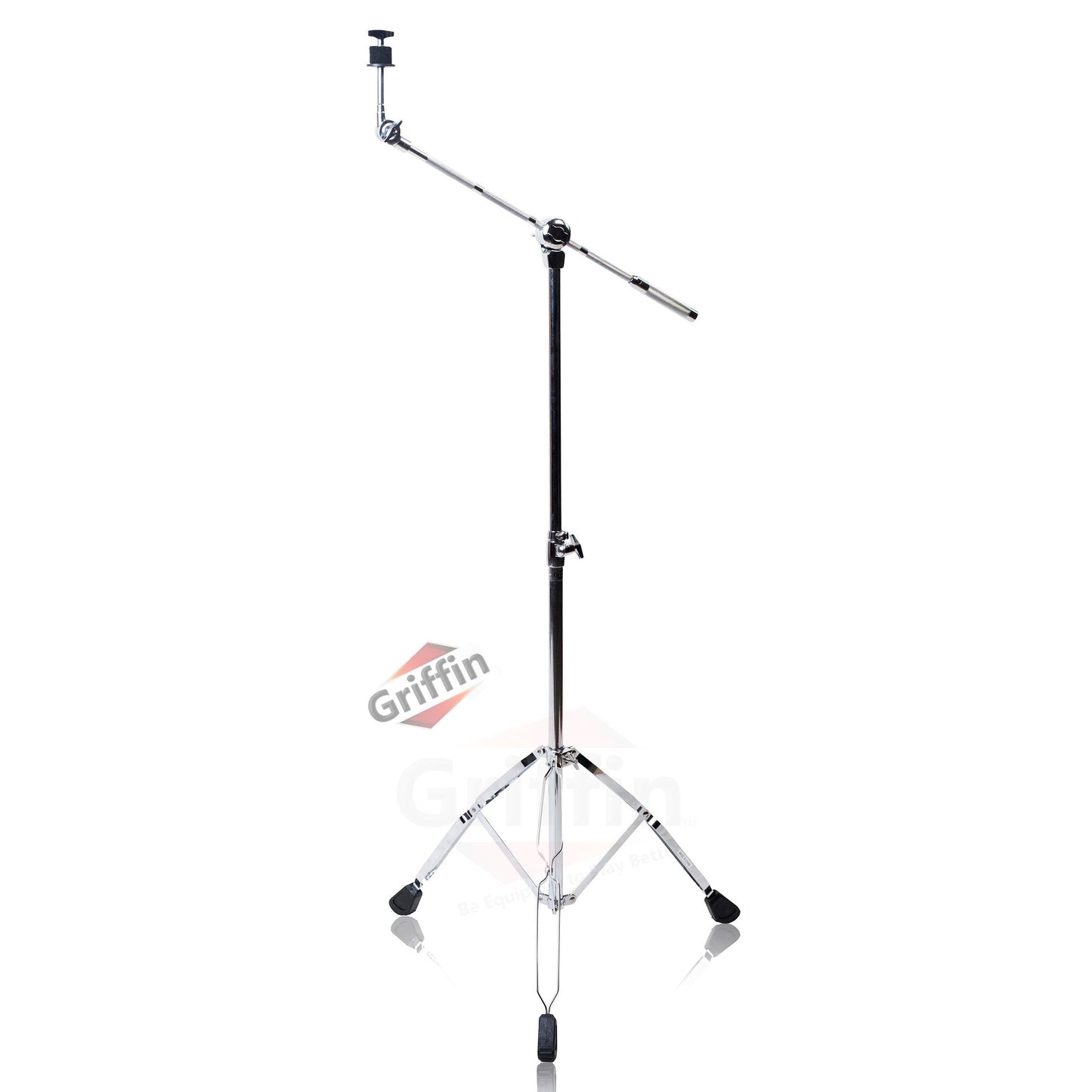 Drum Hardware Pack Complete 6 Piece Set by GRIFFIN - Full Size Percussion Stand Kit with Snare, Hi-Hat, Cymbal Boom, Throne Stool & Single Kick Pedal