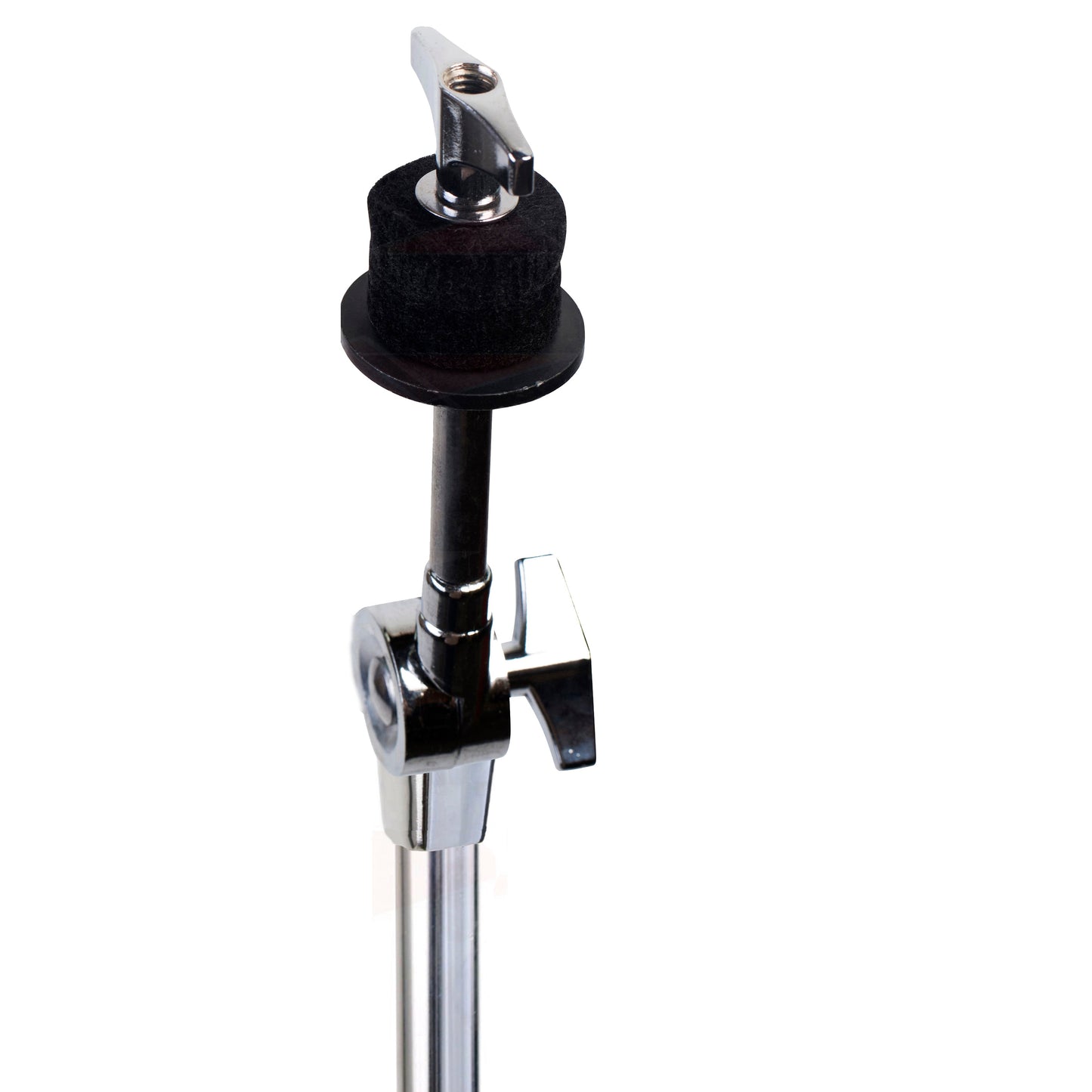 Straight Cymbal Stand Set (4-Pack ) by GRIFFIN - Double-Braced Legs, Slip-Proof Gear Holder & Lightweight for Mobile Drummers - Chrome Percussion Kit for Mounting Crash & Splash Cymbals