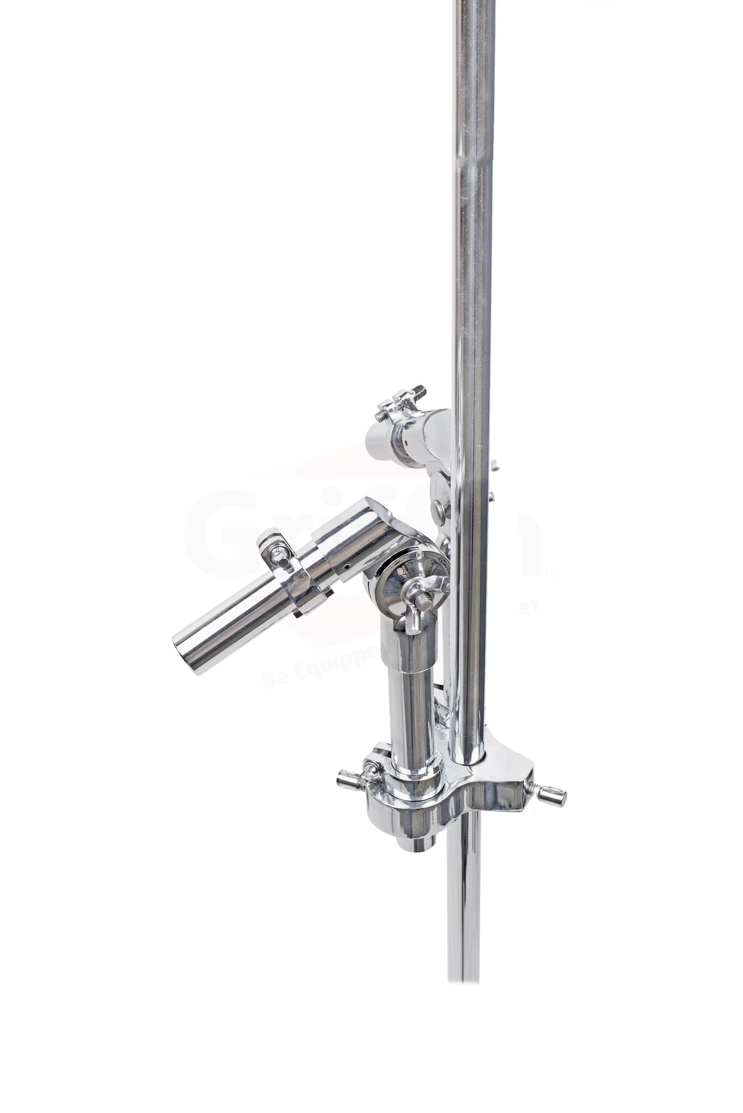 Double Tom Drum Stand with Cymbal Arm by GRIFFIN - Drummers Percussion Set Hardware with Dual Drum Mounts - Tom Holder with Double Braced Legs