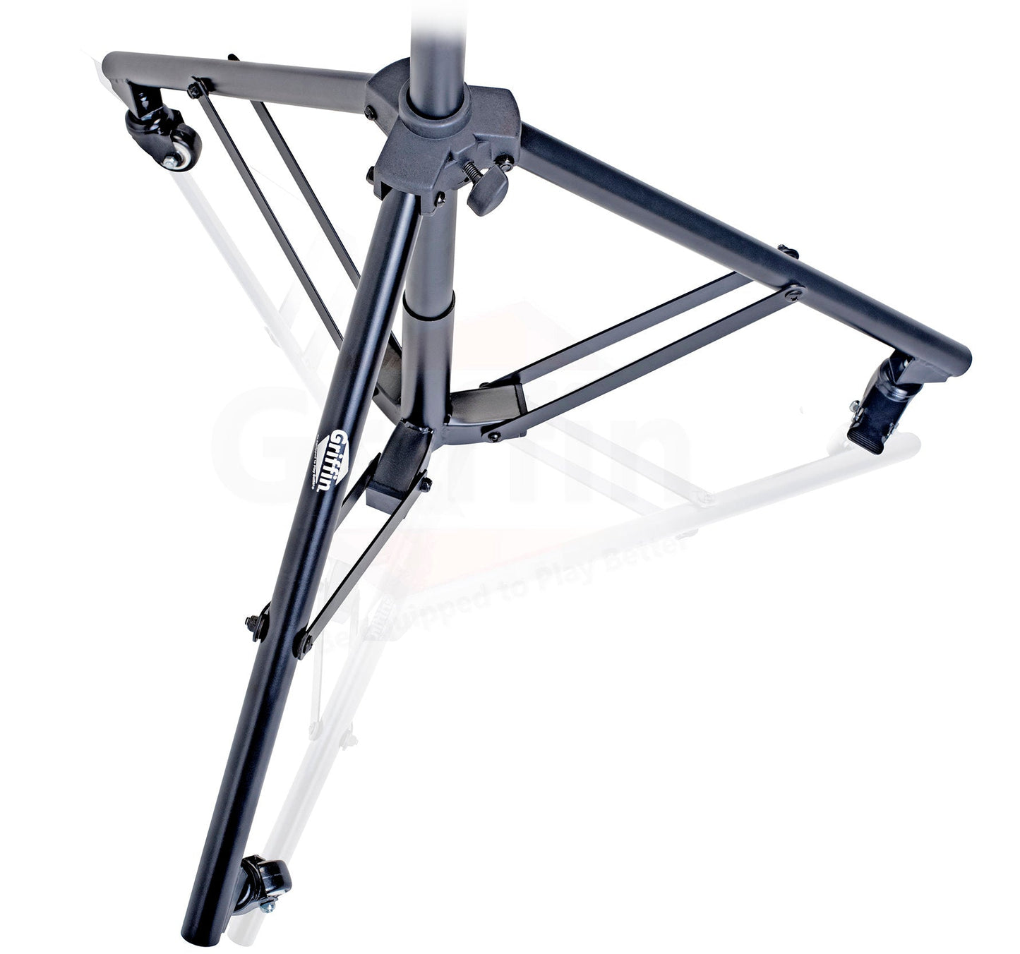 GRIFFIN Professional Studio Microphone Boom Stand with Casters - Extended Height Recording Mic Holder Tripod on Wheels - Tall Telescoping Arm Mount