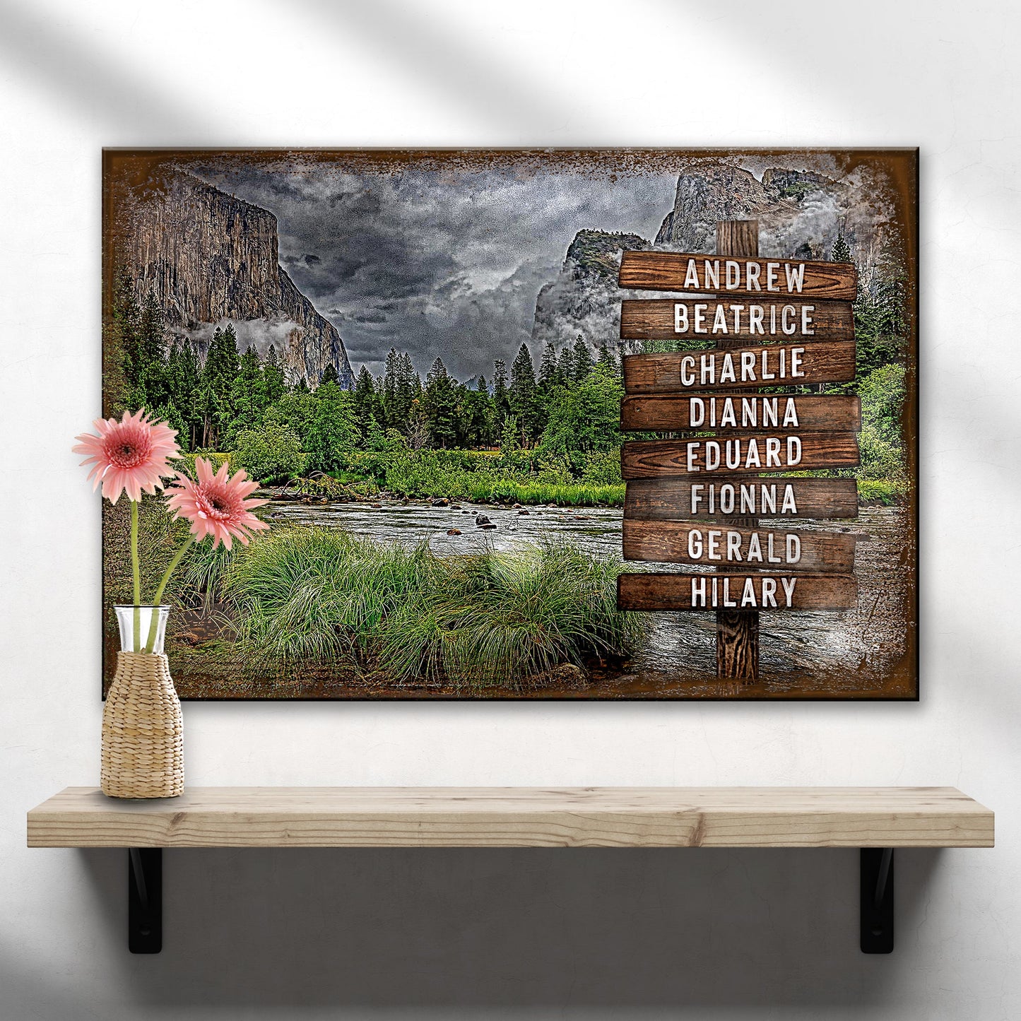 Lake Family Name Sign