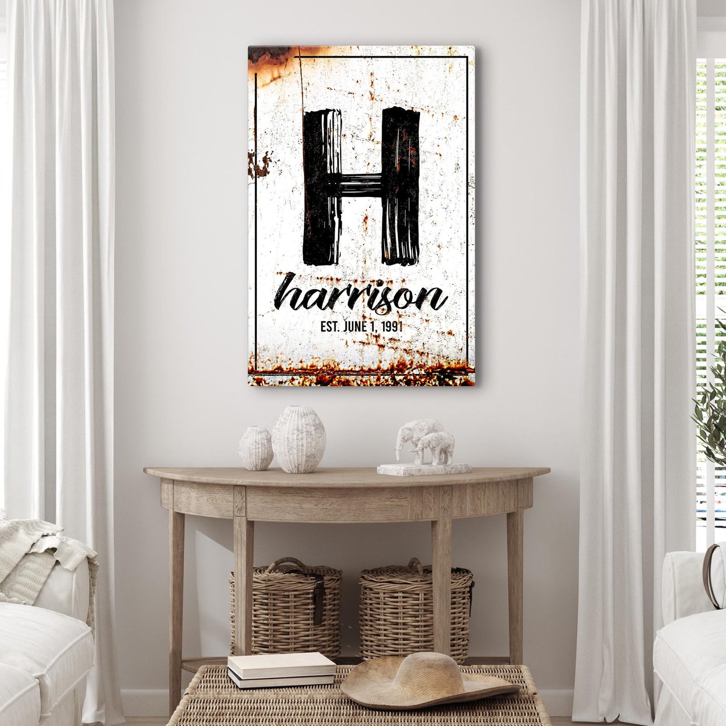 Family Name Portrait Sign