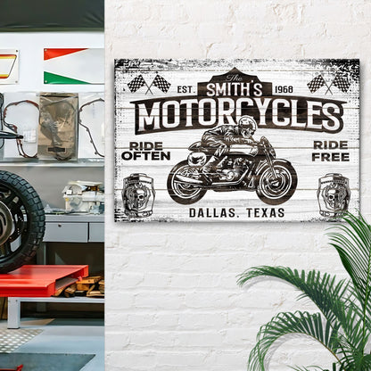 Motorcycle Ride Often Ride Free Sign
