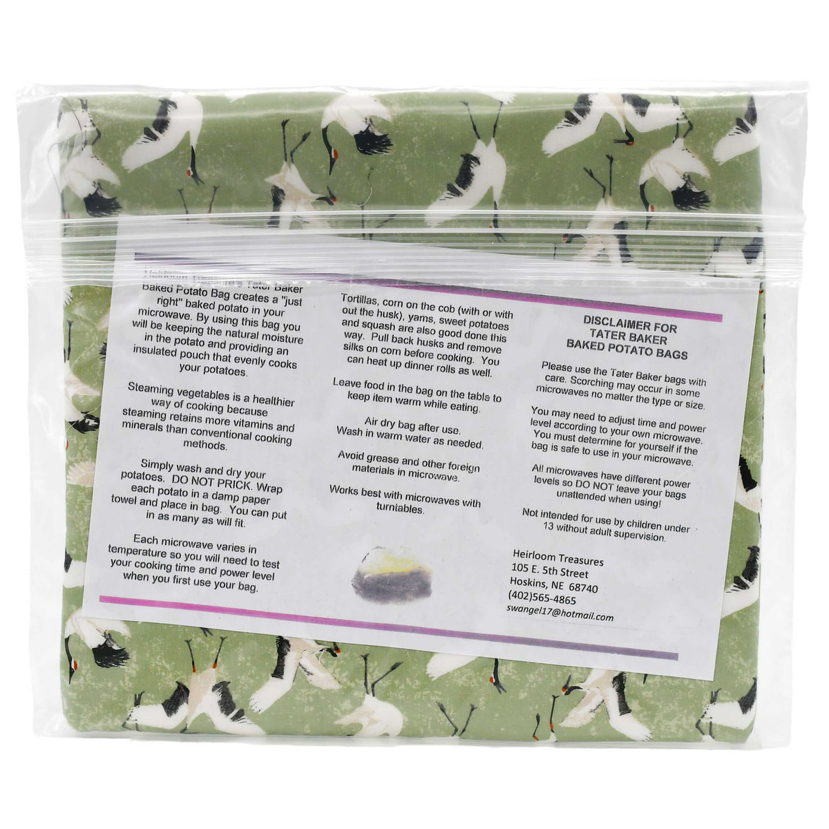 Tater Baker Microwave Potato Bag | Wildlife Designs | Heirloom Treasures