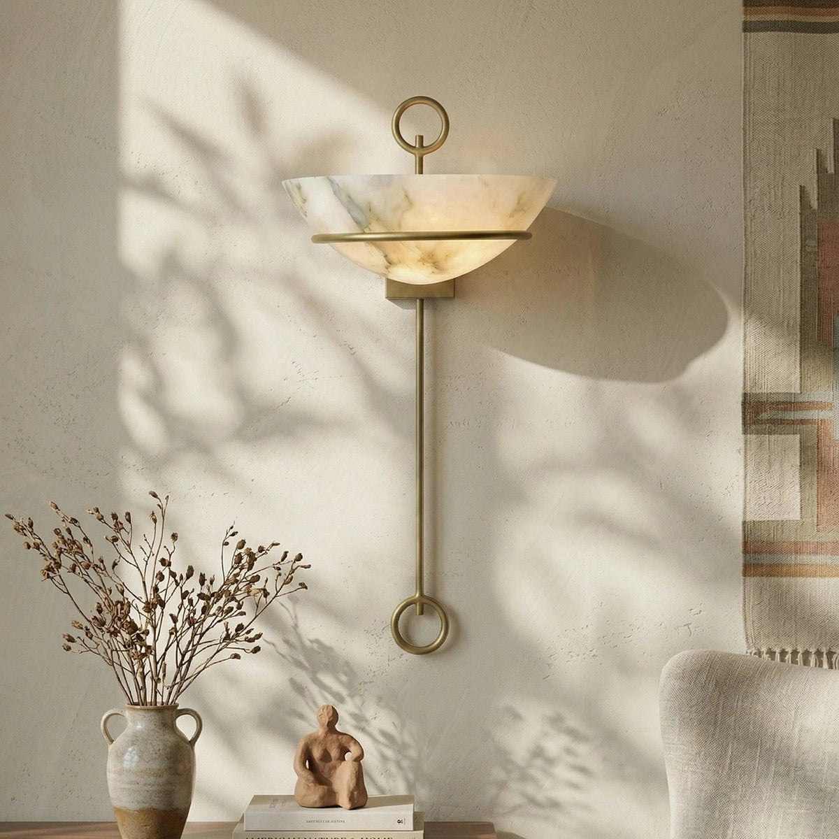 Tether Alabaster Wall Sconce