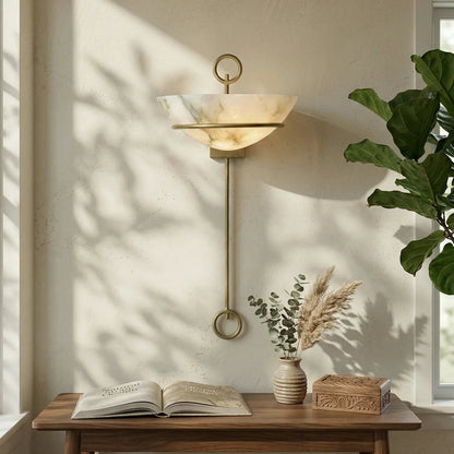 Tether Alabaster Wall Sconce