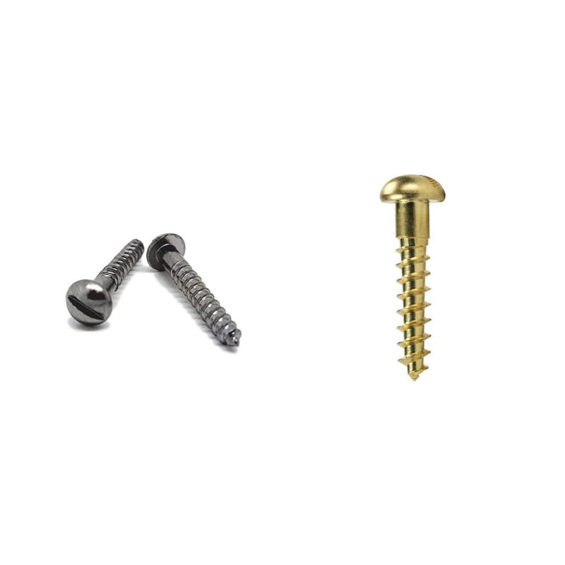 #5 Wood Screws  Round Head, Brass or Steel