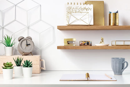 Thin Oak Floating Shelf in 6" to 36" lengths