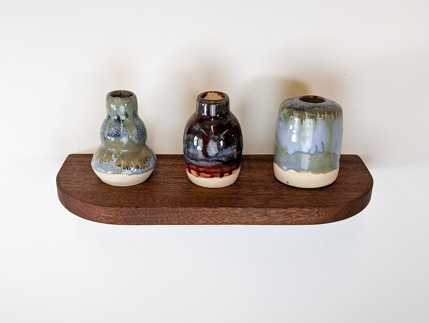 Thin Oak Floating Shelf with Rounded Corners