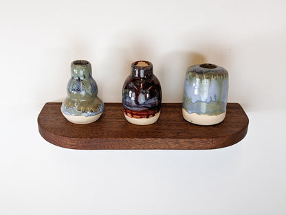 Thin Oak Floating Shelf with Rounded Corners