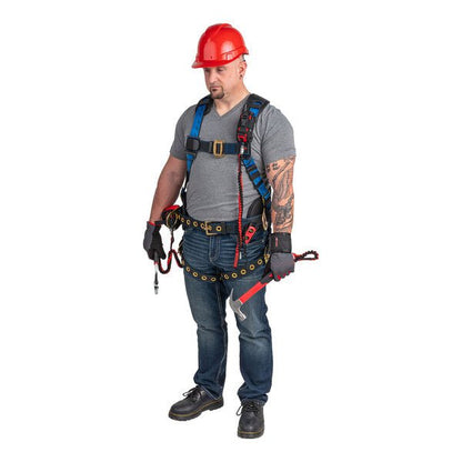 Kapture 5 Point Essential+ Full Body Harness - Dorsal D-Ring - Tongue Buckle Legs - Shoulder Pads & Waist Belt - All Sizes