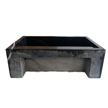 Turkish Black Fluted Wall Mount Bathroom Marble Sink 16 Inch
