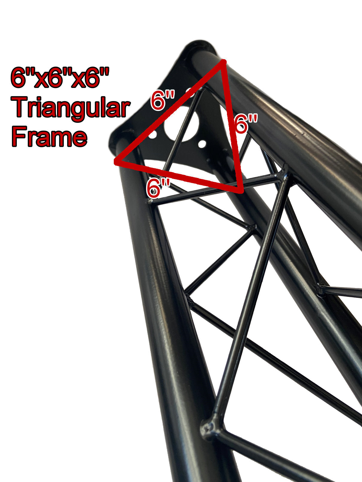 Triangle Truss Segment Extension by GRIFFIN | 5Ft Extra Trussing Section for DJ Booth Lighting System Stand | Mount Light Cans & Sound Effects for Pro Audio Equipment Gear | Parties, Live Gigs & Stage