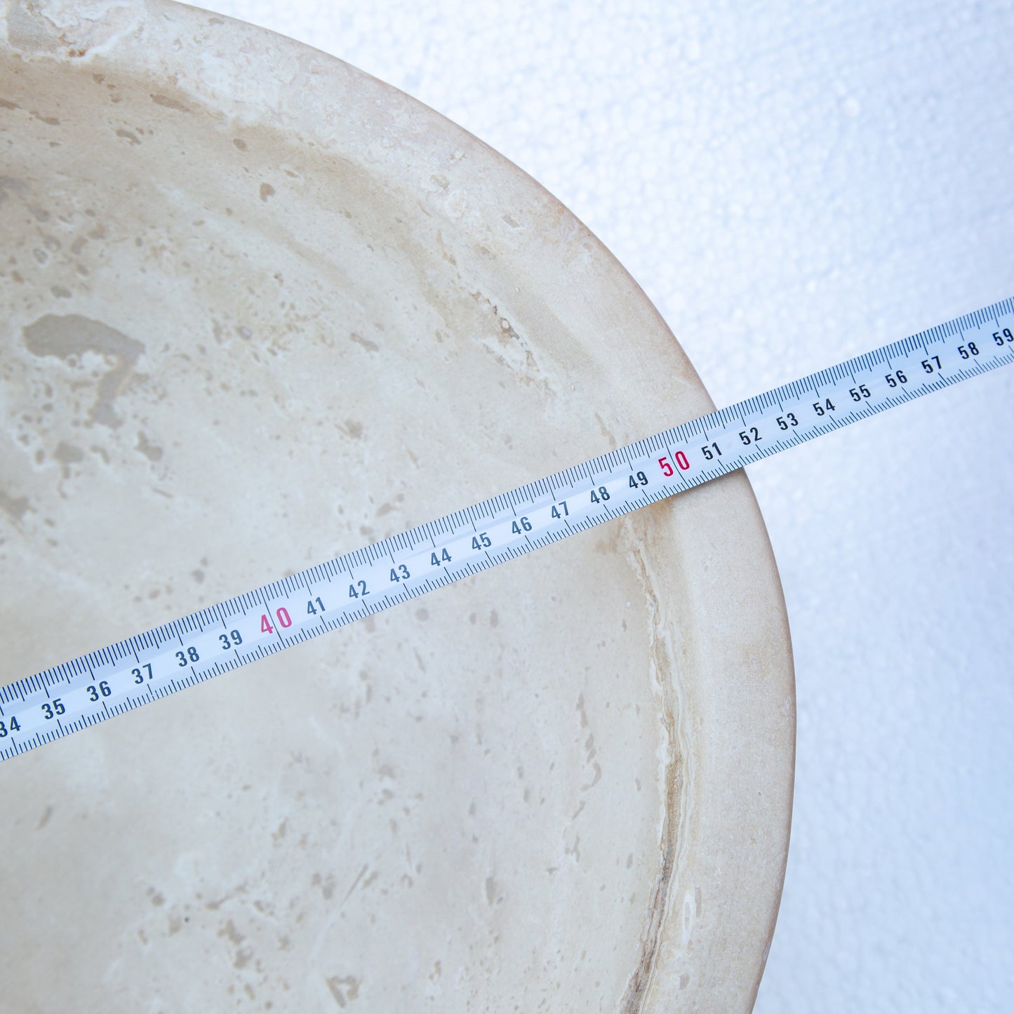 Travertine Natural Stone Oval Vessel Sink 16x21x6 Handcrafted Light Beige Artisan