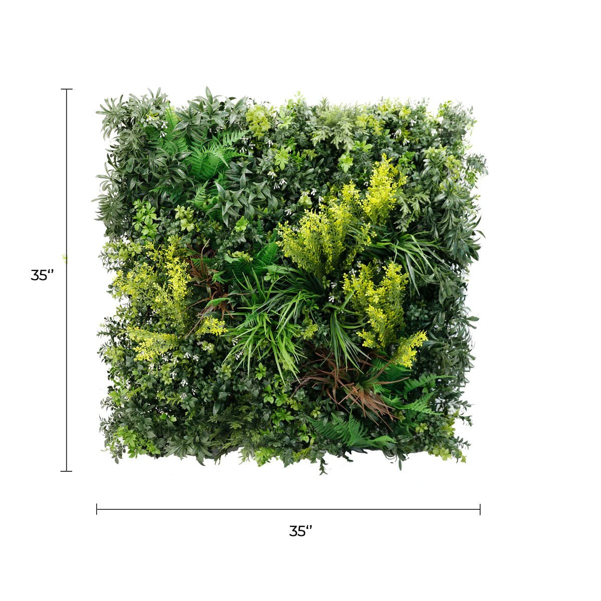 Tropical Vibe Artificial Vertical Garden Green Wall Panel 35×35in – NFPA 701 Certified – UV Resistant – Commercial Grade