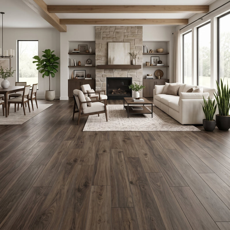 True Elegant Walnut Wood Look Porcelain Tiles 8x40