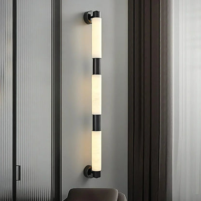 Tube Alabaster Wall Sconce
