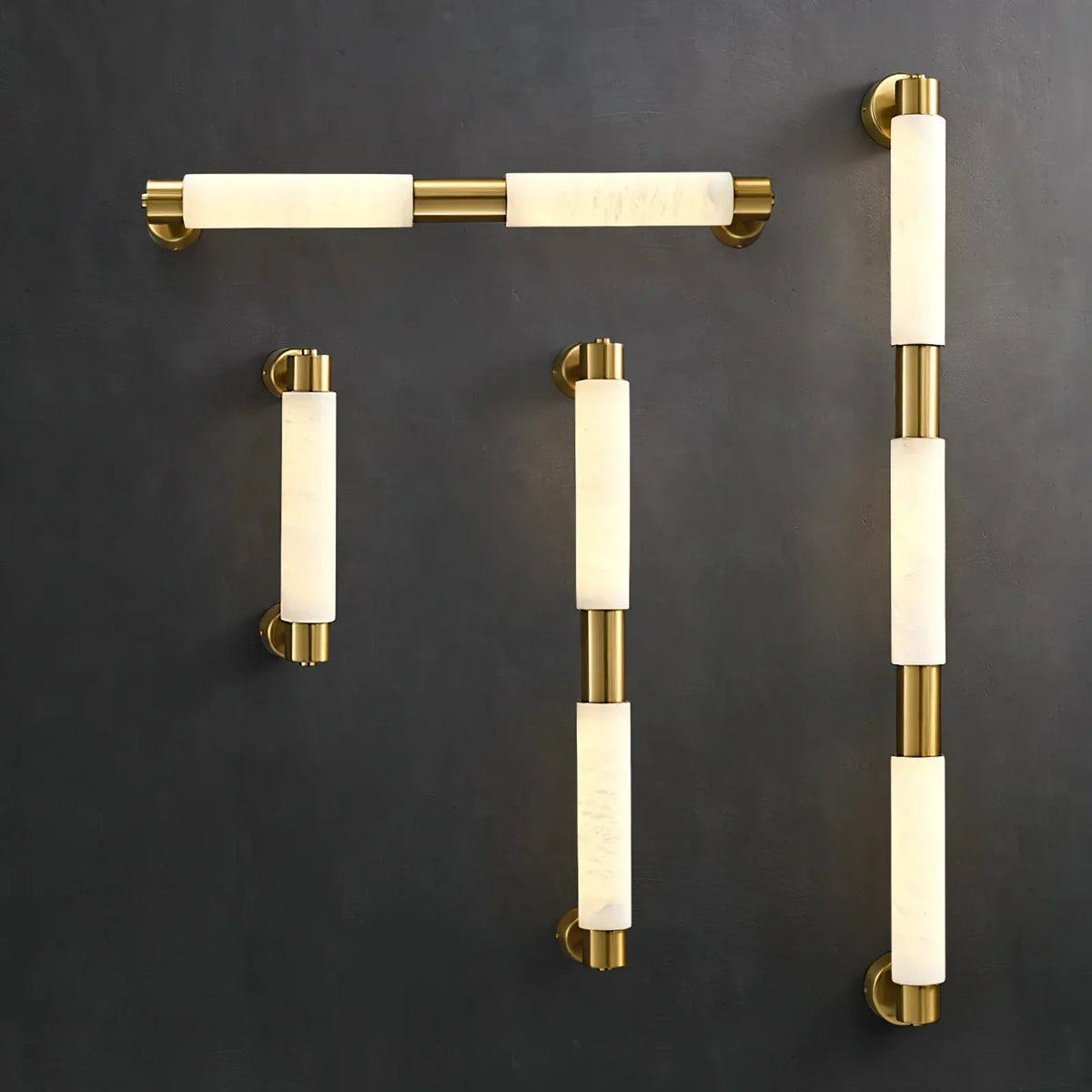 Tube Alabaster Wall Sconce