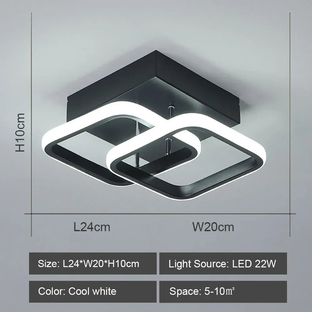 DecorBites™ LED Ceiling Lights: Modern Shade for Home & Living Room Lighting