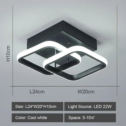 DecorBites™ LED Ceiling Lights: Modern Shade for Home & Living Room Lighting